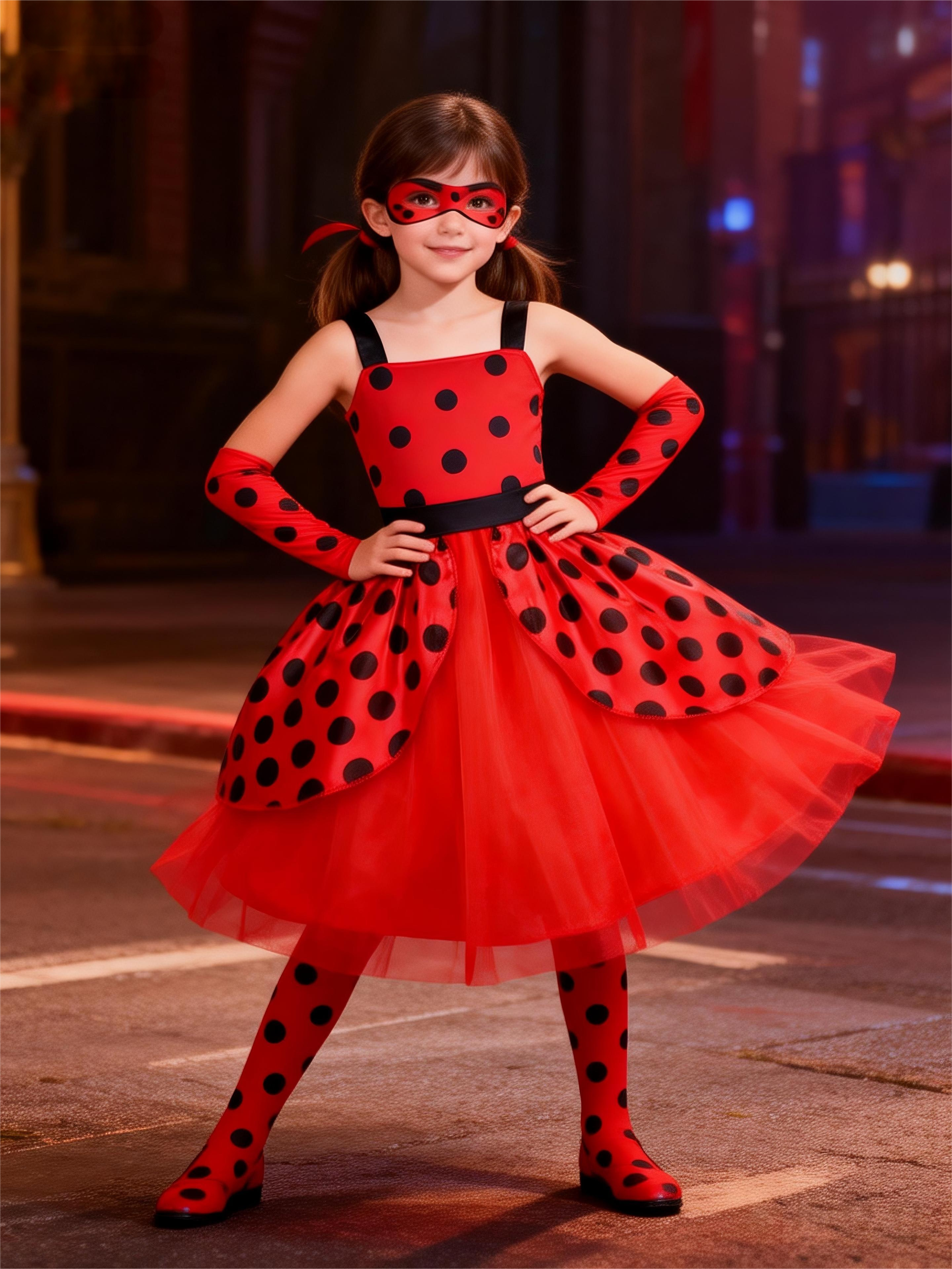 Ladybug Light up Costume Girls Dress Up Set