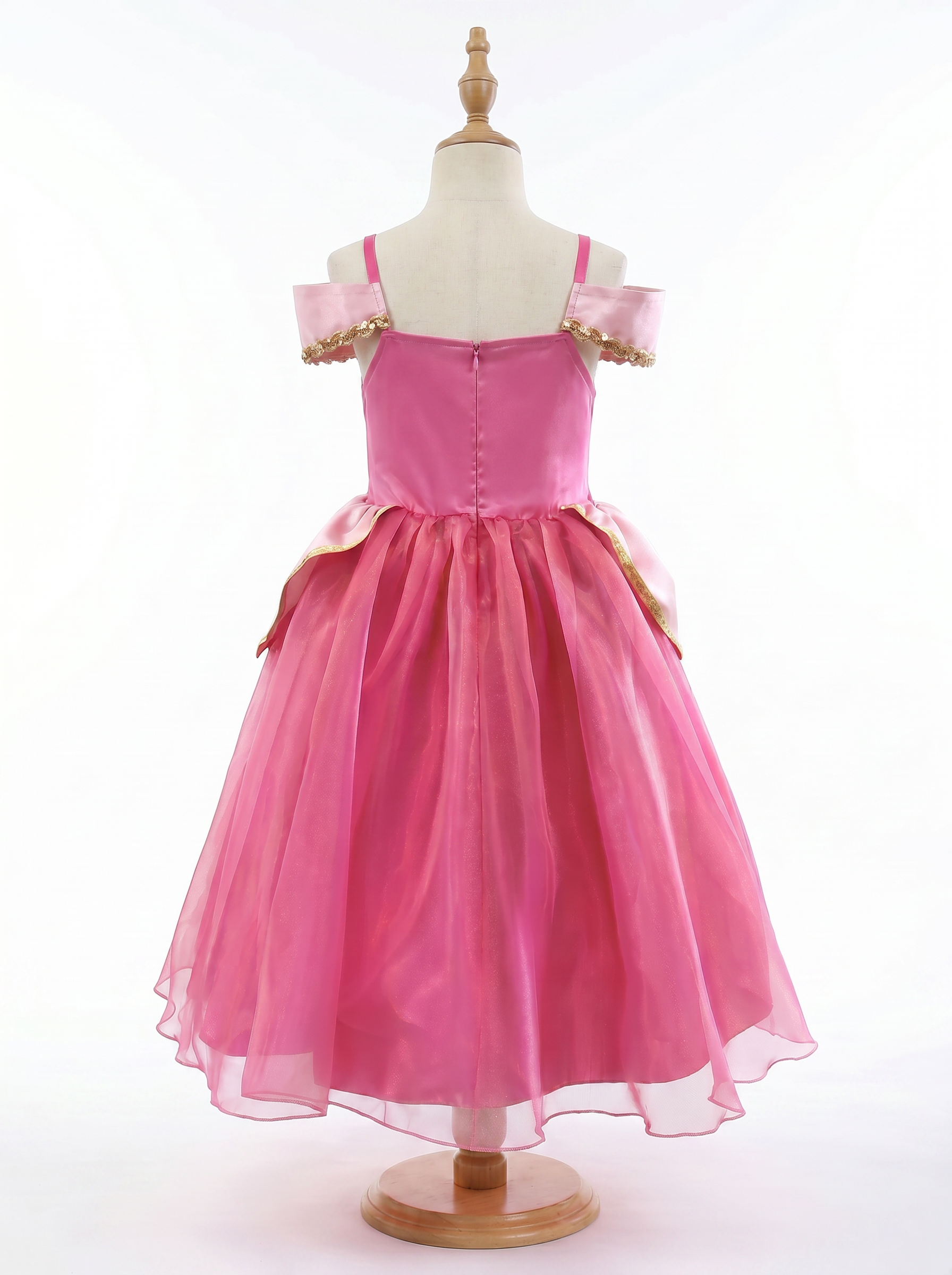 Glow-in-the-Dark Rainbow Princess Gown: Magical LED Light-Up Party Dress for Little Girls