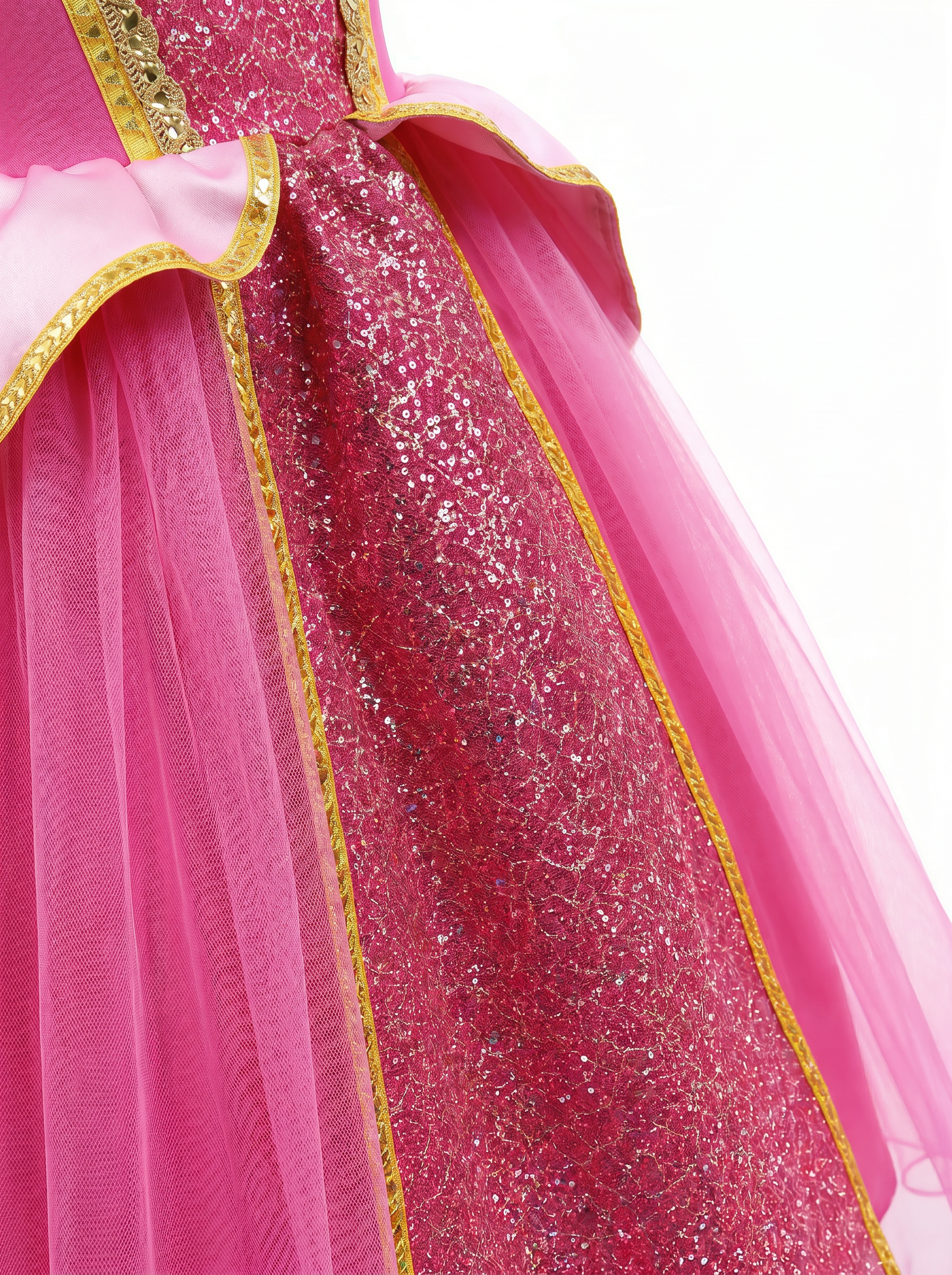 Glow-in-the-Dark Rainbow Princess Gown: Magical LED Light-Up Party Dress for Little Girls
