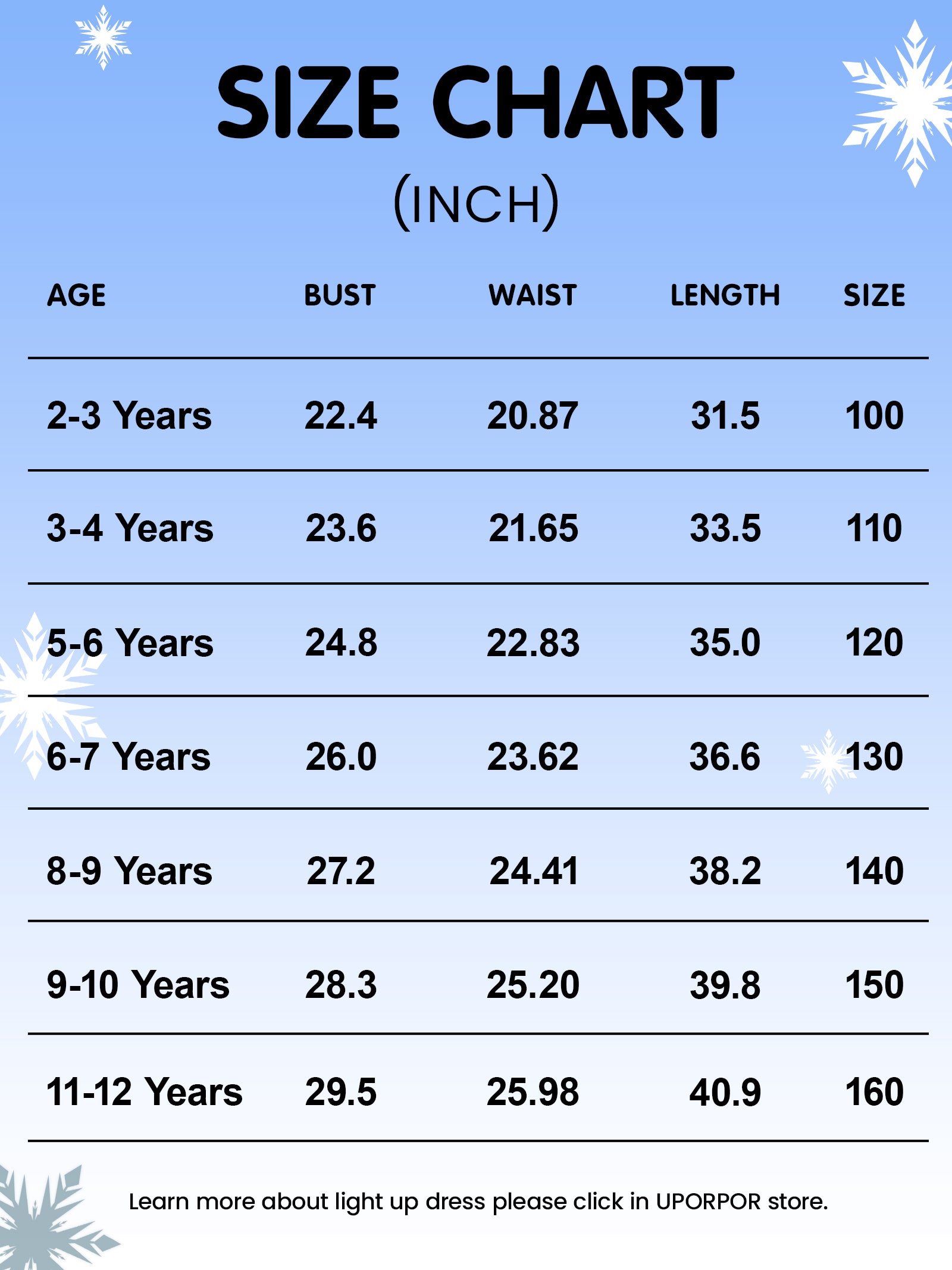 Glowing Snow Princess Costume for Girls – Light-Up Magical Dress (Ages 2-12)