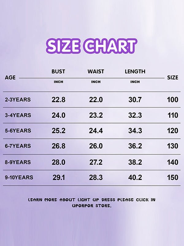 Colorful LED Elsa Purple Princess Dress With Sparkle & Fun - Uporpor