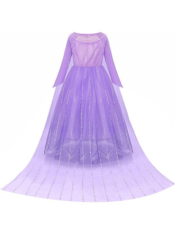 Colorful LED Elsa Purple Princess Dress With Sparkle & Fun - Uporpor
