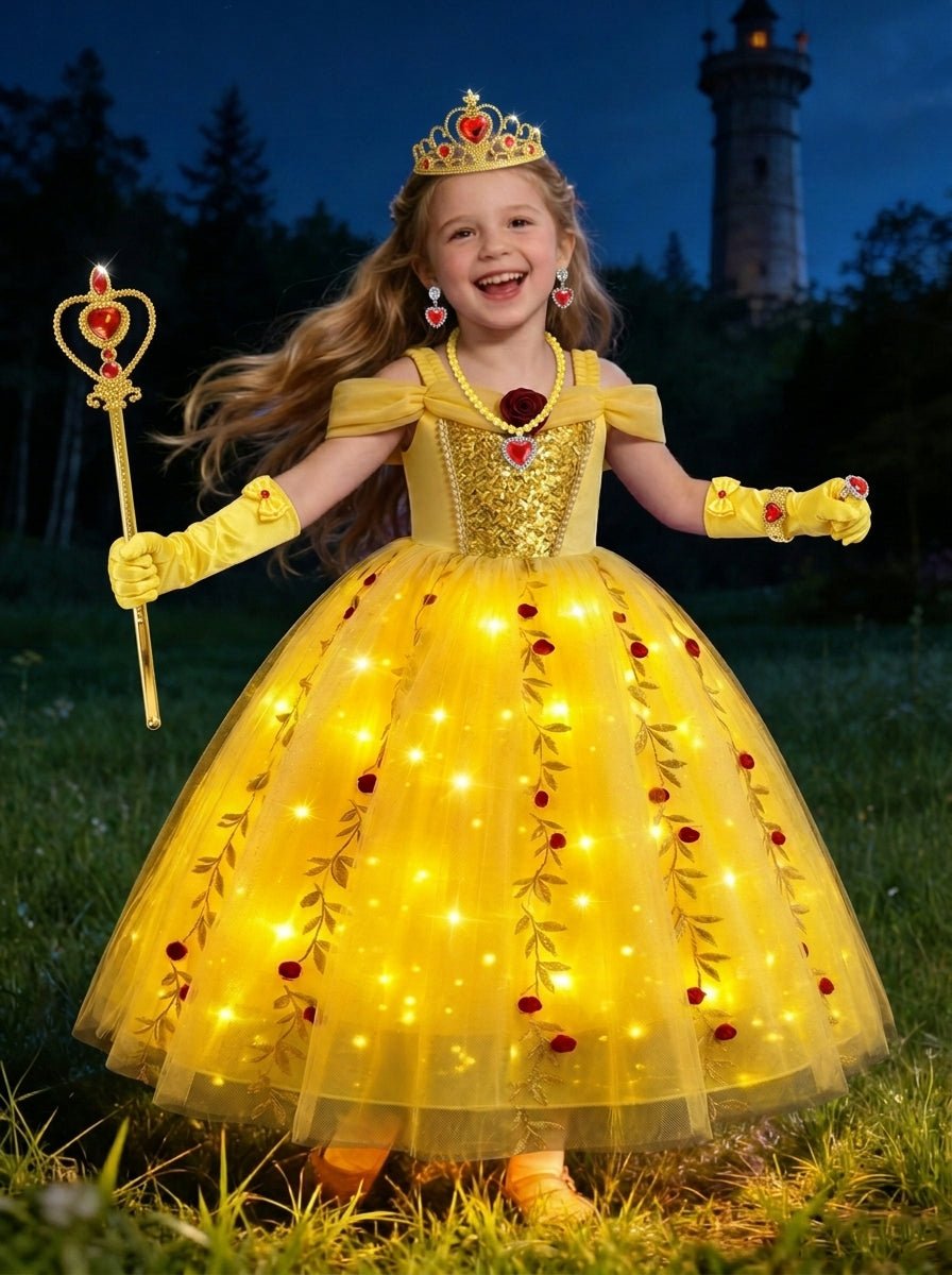 Enchanted Belle Style Light - Up Princess Dress for Girls - Uporpor