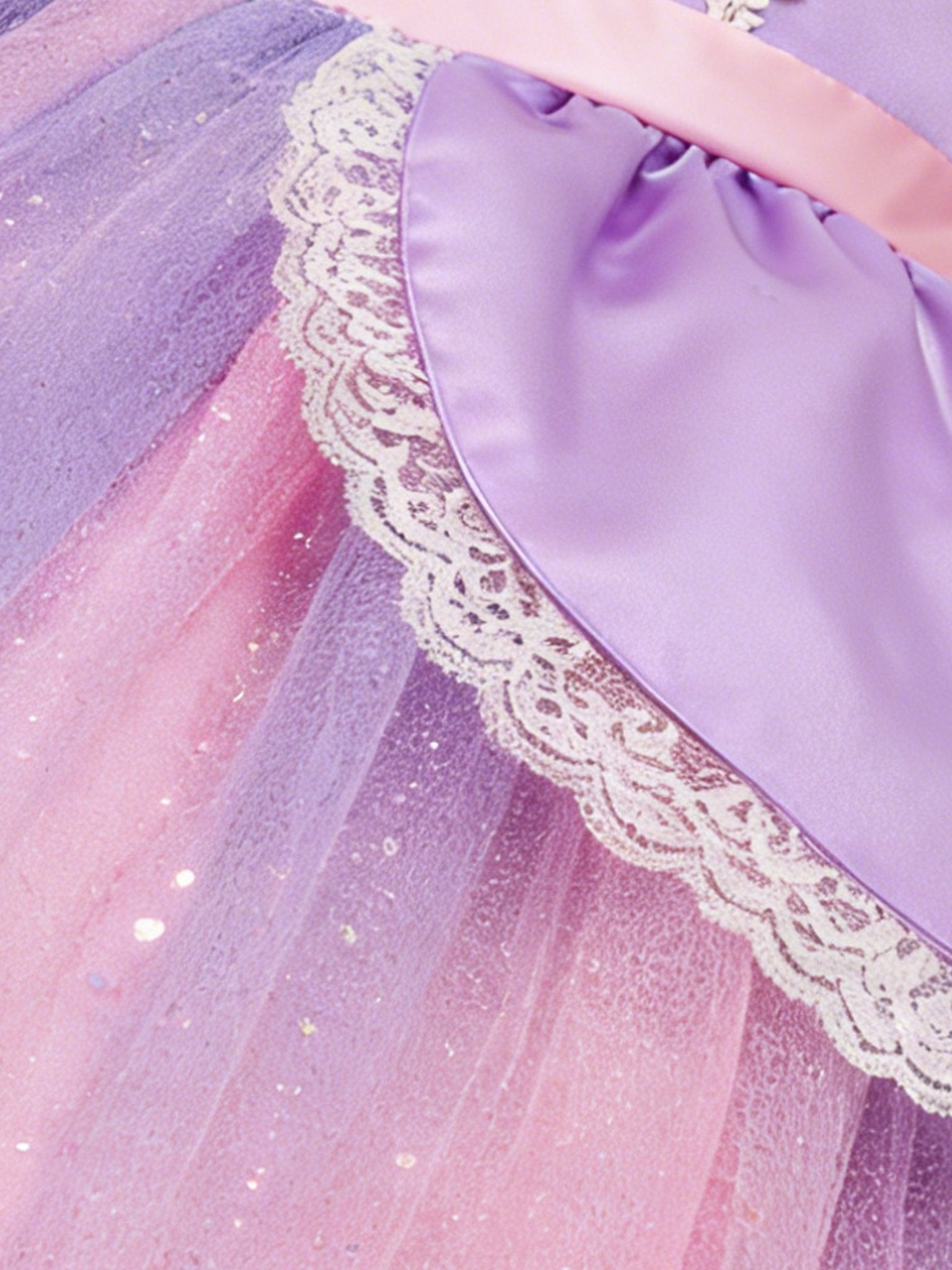 Enchanted Light Up Purple Princess Dress for Girls Birthday Party - Uporpor