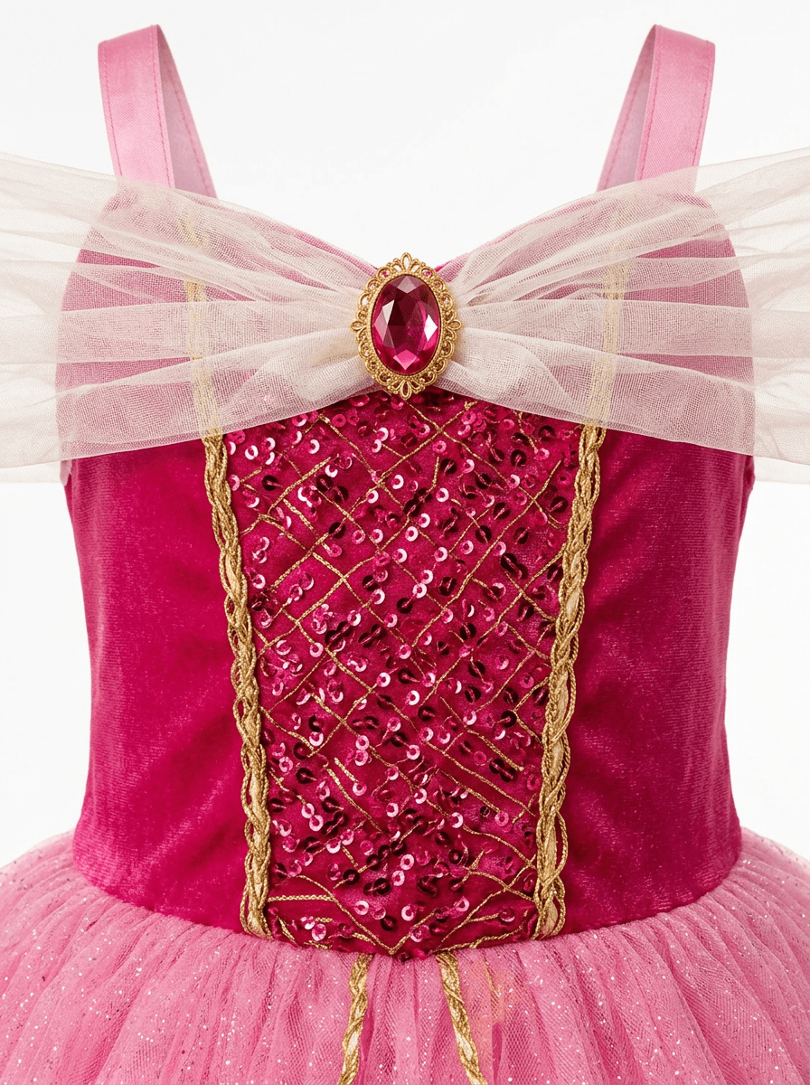 Glow in the Dark Princess Costume for Girls | Rainbow LED Light - Up Tulle Dress for Birthday Party, Cosplay, Halloween Outfit with Magic Glow - Uporpor