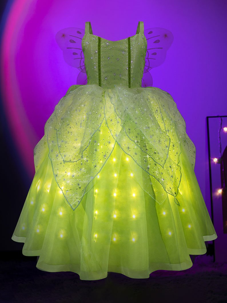 Glowing Fairy LED Dress for Girls – Magical Party & Birthday Costume - Uporpor