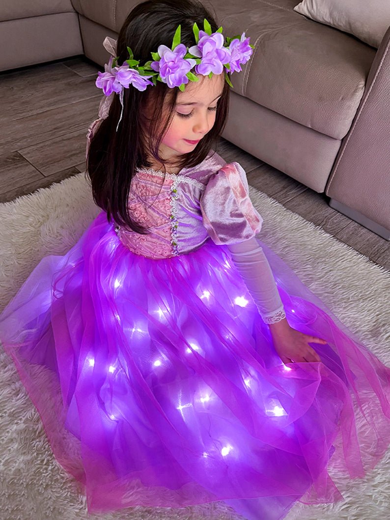Glowing Princess Rapunzel Dresses Up Costume - Uporpor - Uporpor
