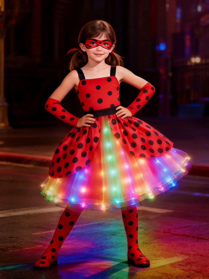Ladybug Light up Costume Girls Dress Up Set - Uporpor
