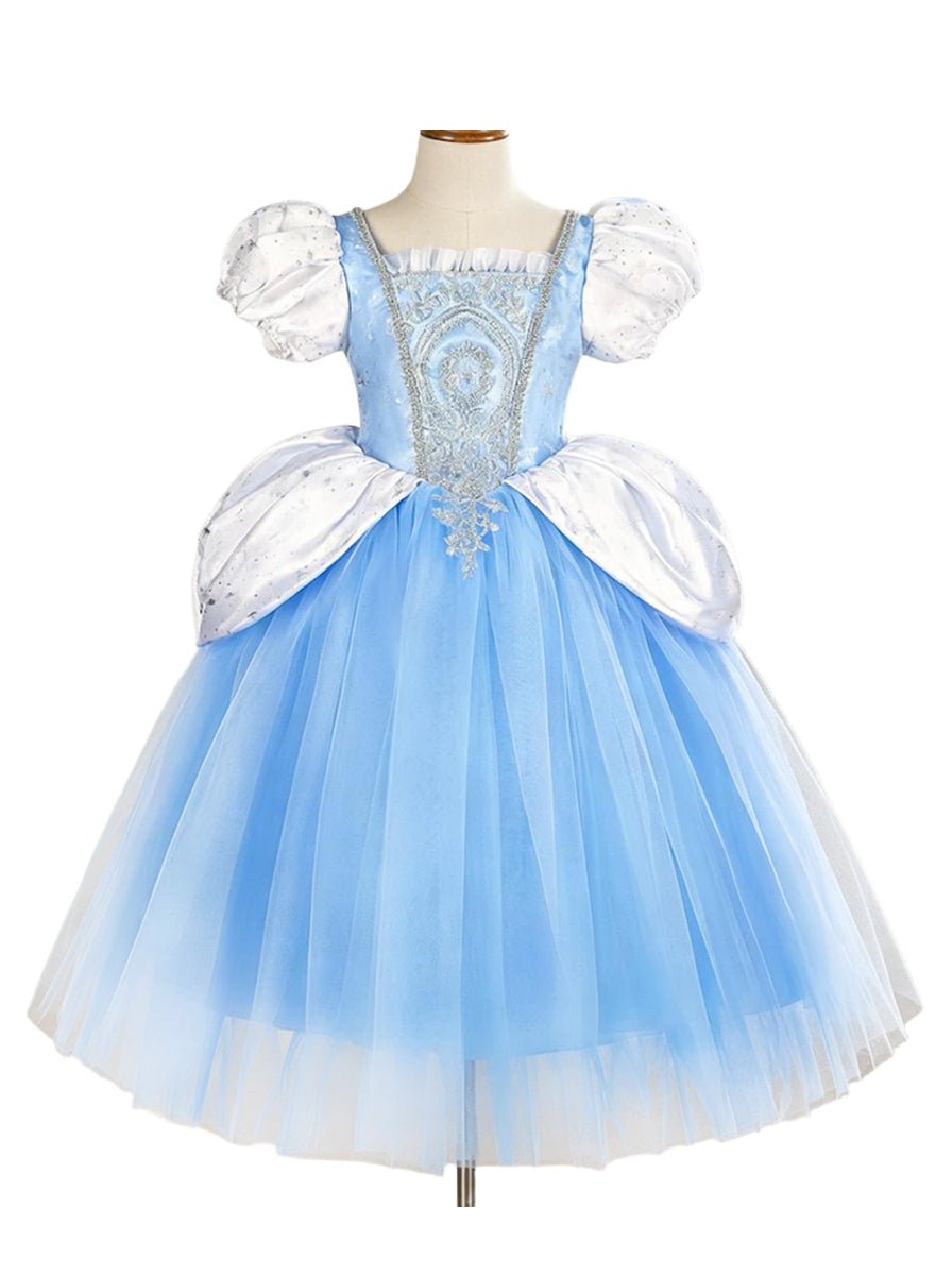LED Light - Up Blue Sparkly Princess Gown for Toddler Girls – Magical Halloween & Party Dress - Uporpor