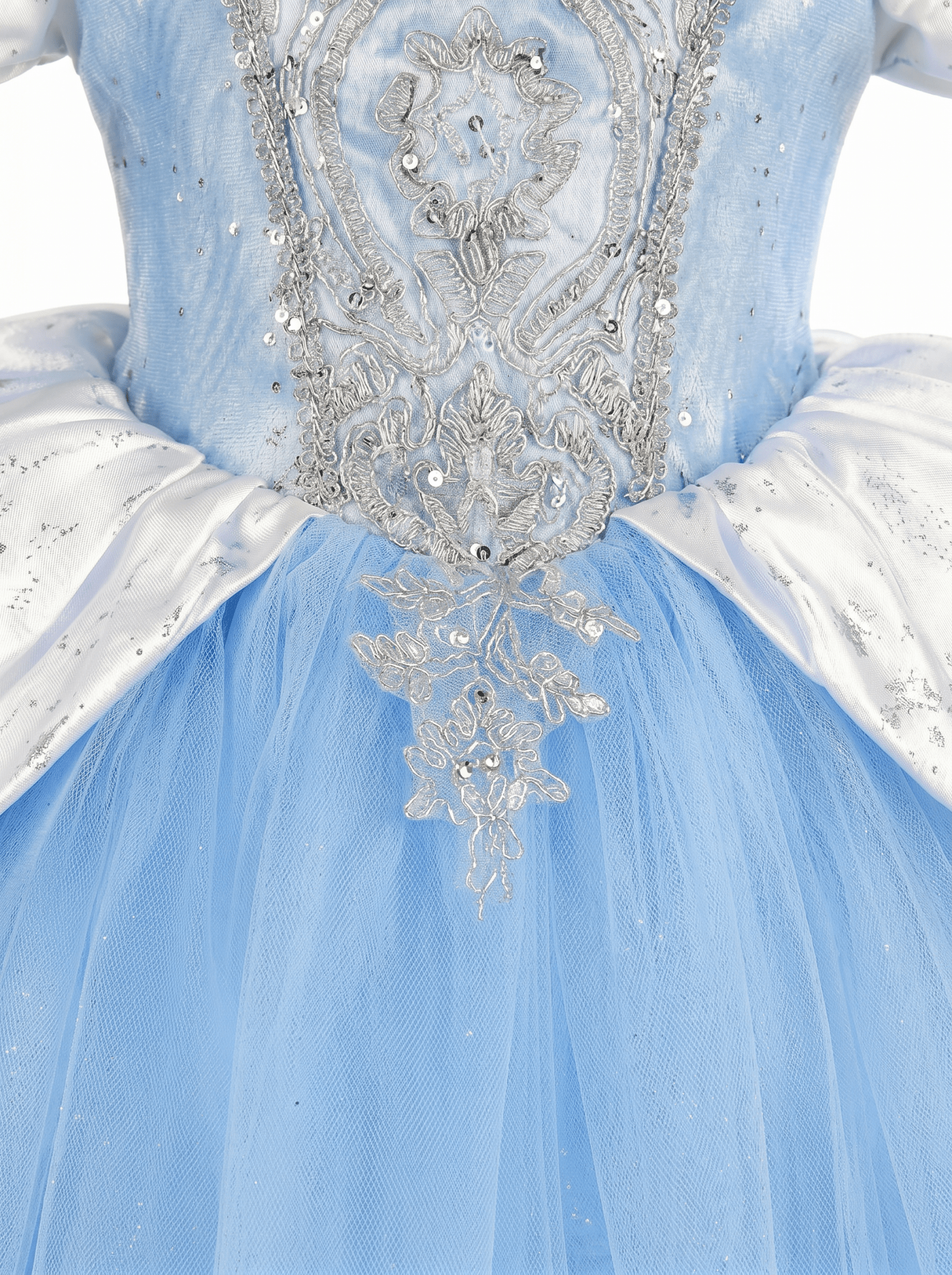 LED Light - Up Blue Sparkly Princess Gown for Toddler Girls – Magical Halloween & Party Dress - Uporpor