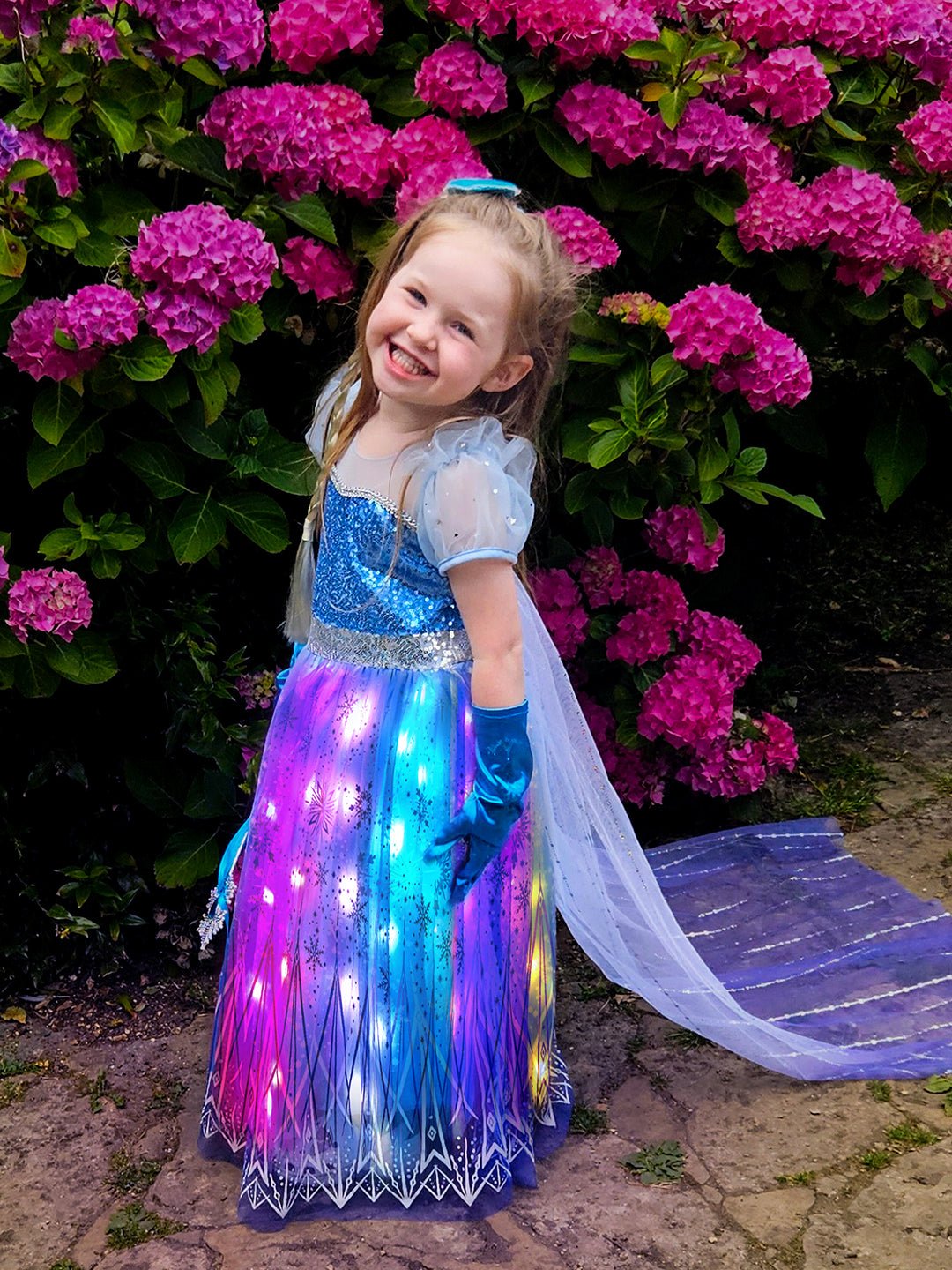 Light Up Ice Queen Costume For Girl - Uporpor