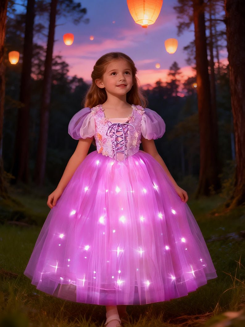 Light Up Princess Dress for Girls โ LED Costume for Party and Dress Up - Uporpor