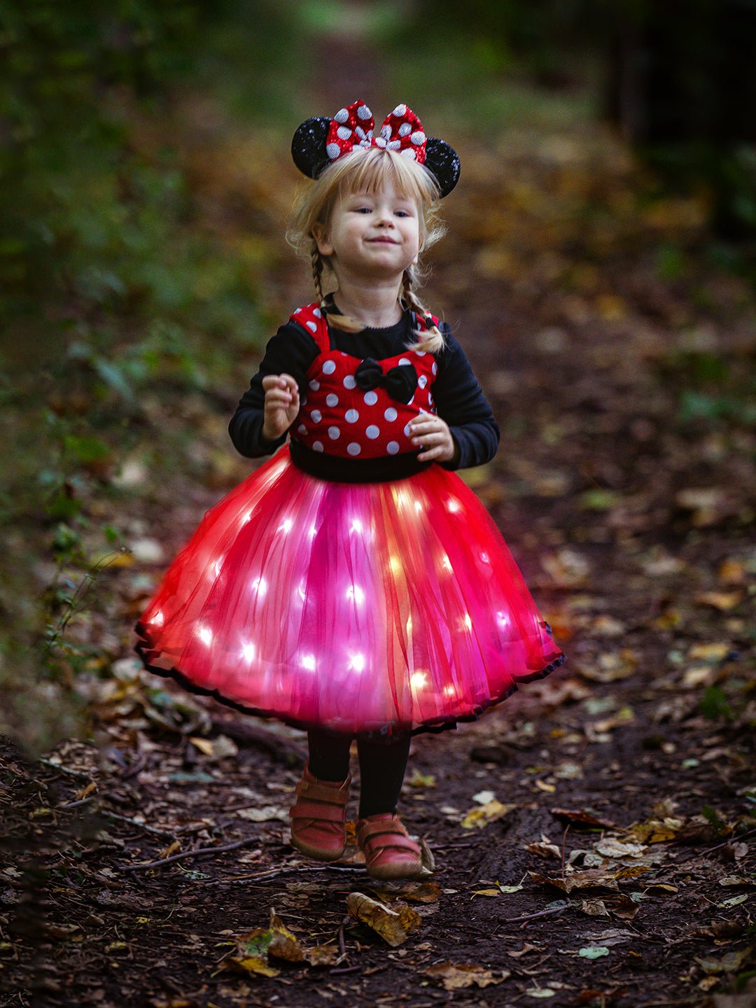 Light Up Princess Dress Set for Girls – Colorful LED Dress Up Outfit for Birthday & Party - Uporpor