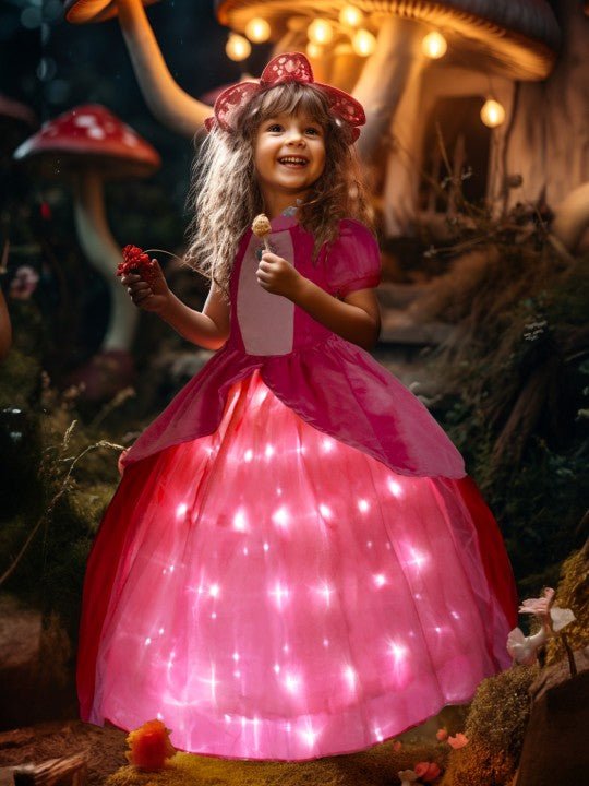 Light Up princess Peach Costume for Girl - Uporpor
