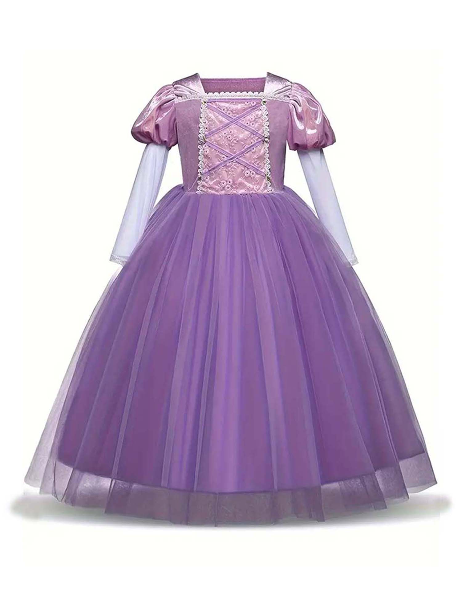 Light Up Purple Princess Dress Costume for Girls – Birthday & Party - Uporpor