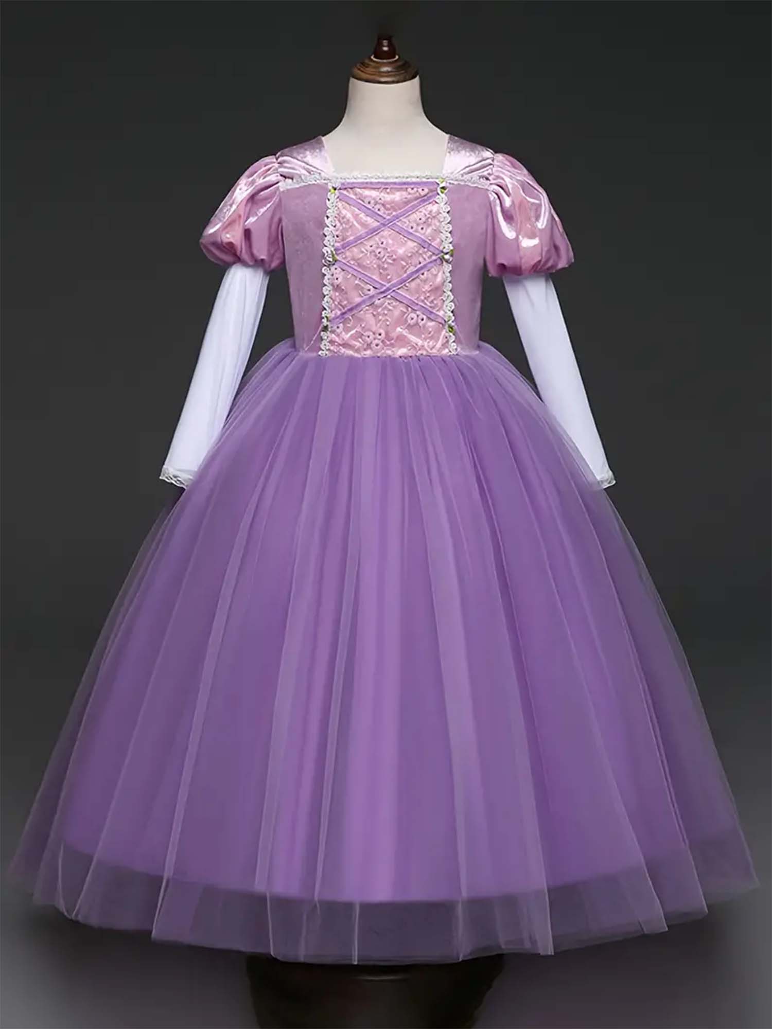 Light Up Purple Princess Dress Costume for Girls – Birthday & Party - Uporpor