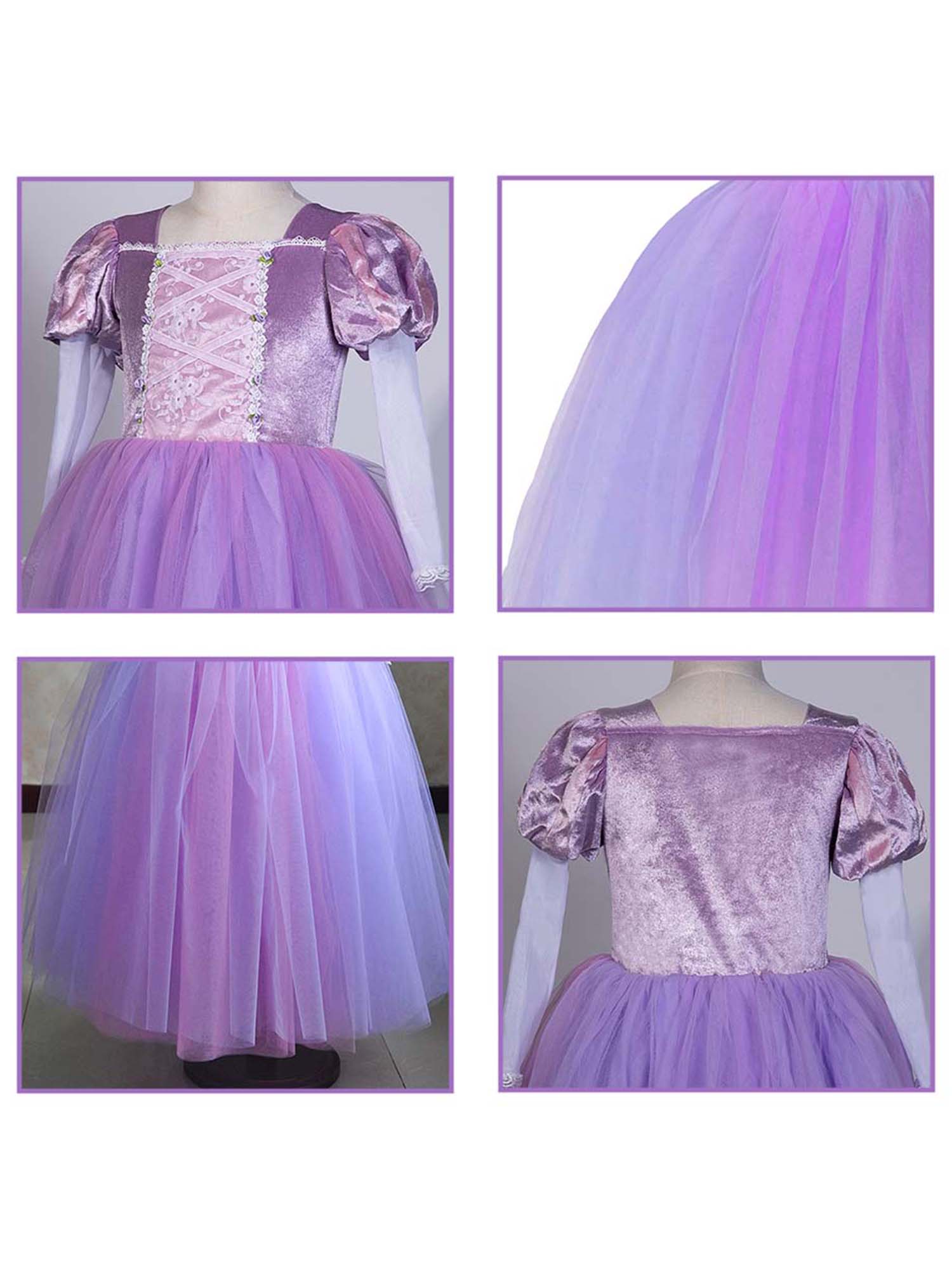 Light Up Purple Princess Dress Costume for Girls – Birthday & Party - Uporpor