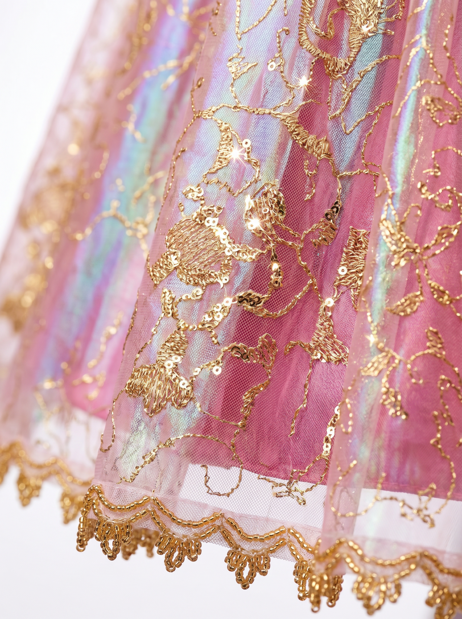 Magical Glow - in - the - Dark Princess Gown: Sparkly Rainbow LED Dress Up Set for Little Girls - Perfect for Fairy Parties & Holiday Magic - Uporpor