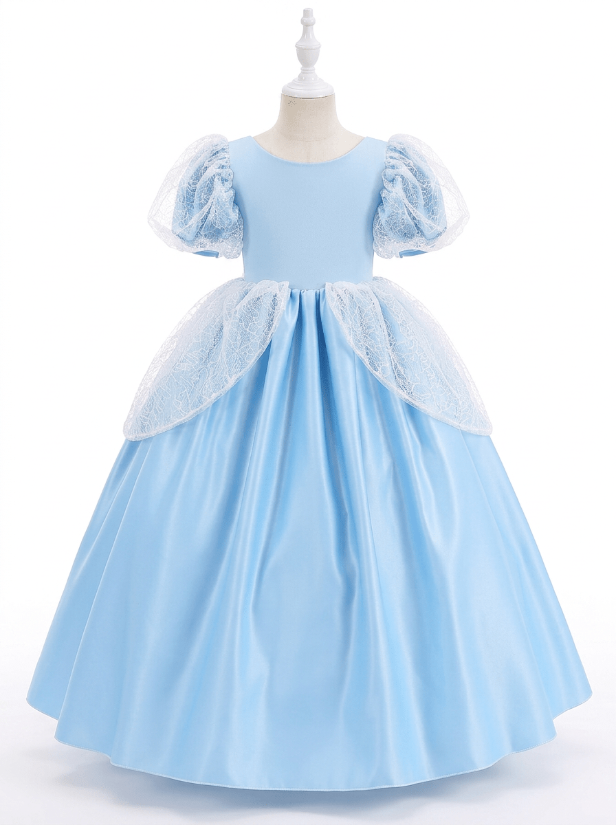 Magical LED Blue Sparkle Princess Dress – Toddler Girl’s Glowing Halloween Costume & Birthday Gown - Uporpor
