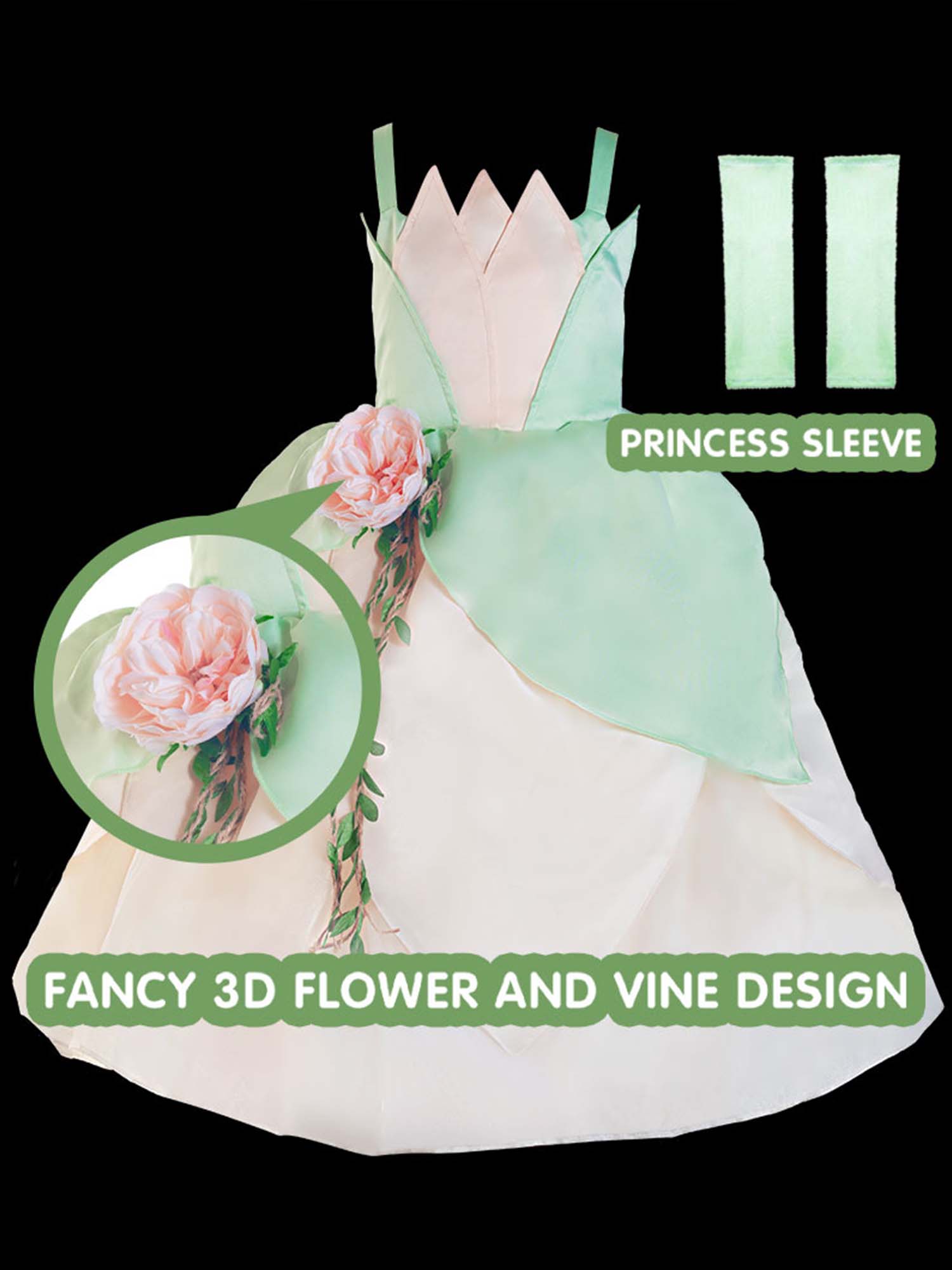 Magical Light Up Princess Dress for Girls - Perfect for Parties & Birthdays - Uporpor