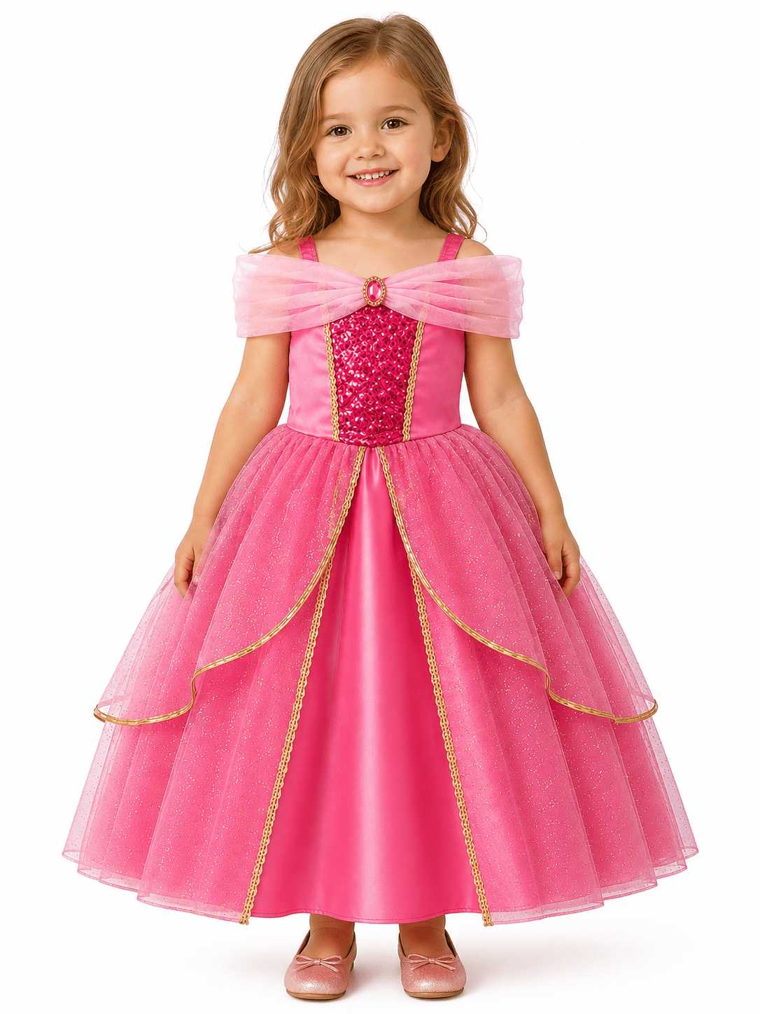 Magical Rainbow LED Princess Dress for Girls | Vertical Gradient Glowing Tulle Party Gown, Light - Up Fairy Toddler Cosplay Clothes - Uporpor