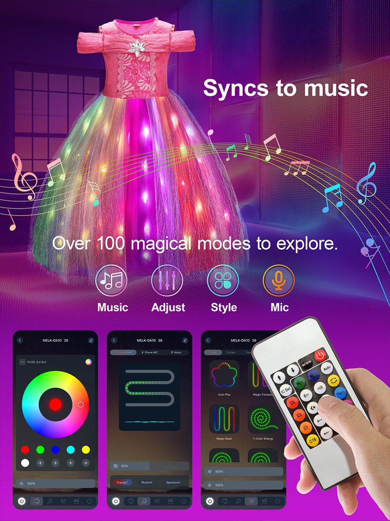 Princess Set Light Up Costume For Girl 4 - Uporpor