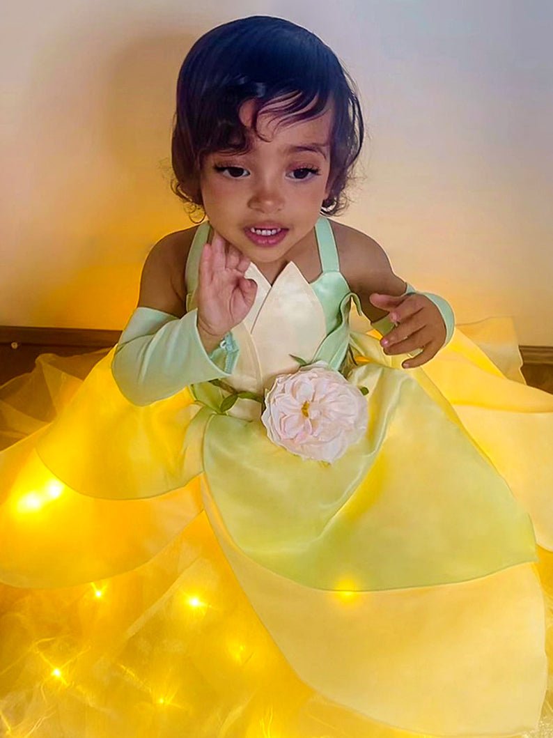 Princess Tiana Light Up Dress For Girls 2T-11Y - Uporpor