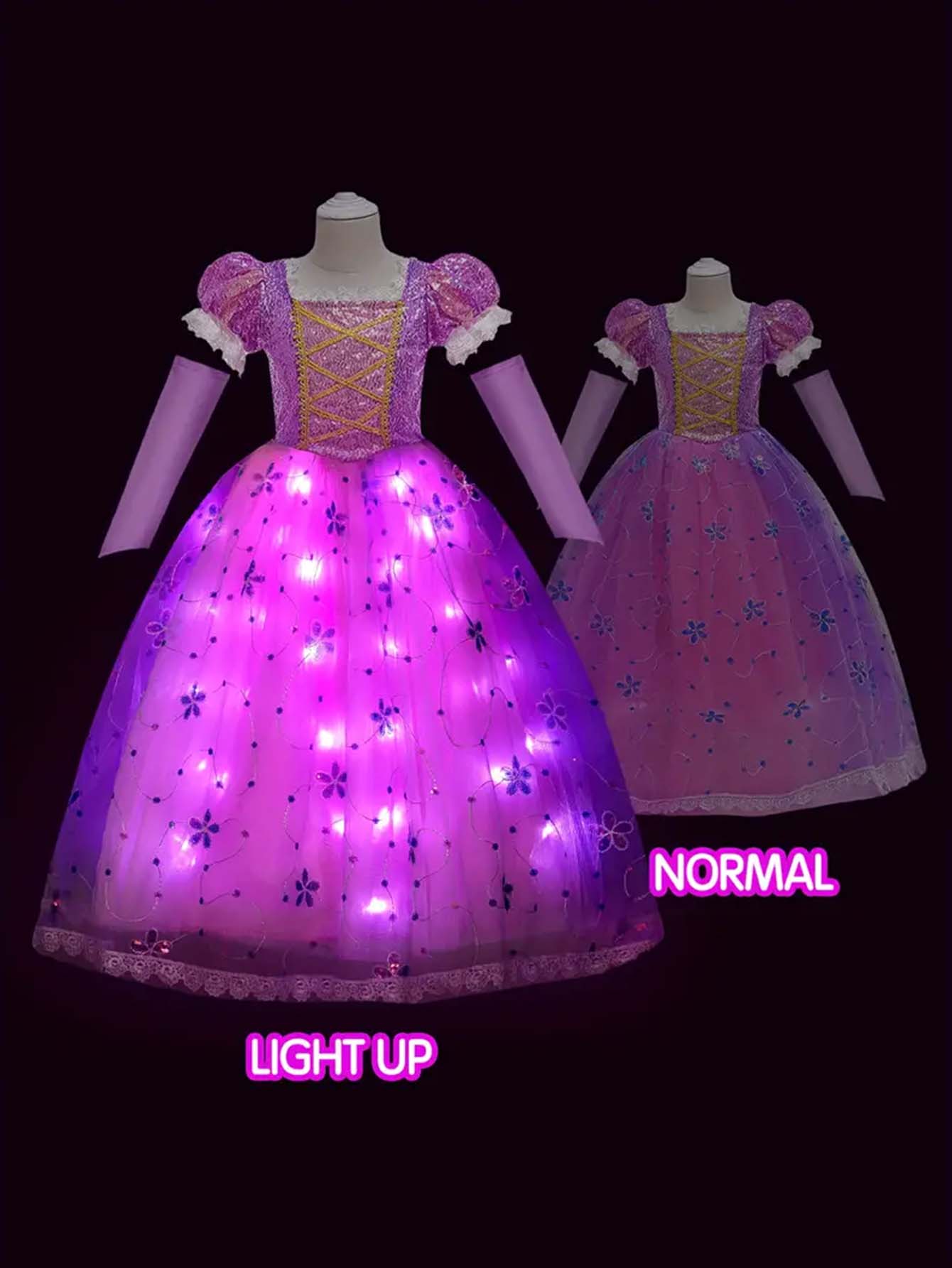 Queen Light Up Dress for Girls - Birthday Party Costume - Uporpor
