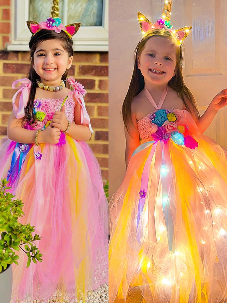 Unicorn Light Up Princess Dress UPORPOR - Uporpor