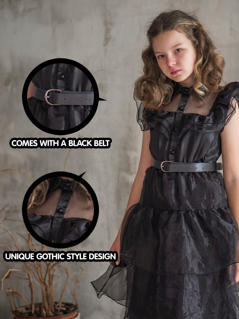 Wednesday Addams LED Party Costume Dress - Uporpor