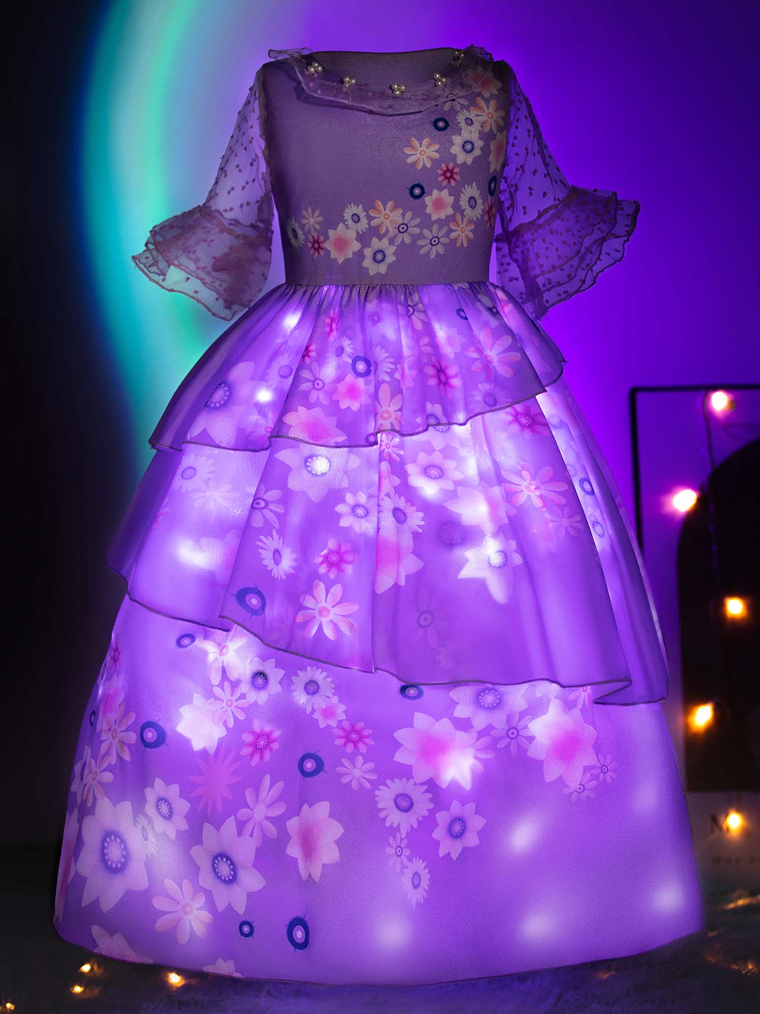 Light Up Flower Isabella Dress For Girls