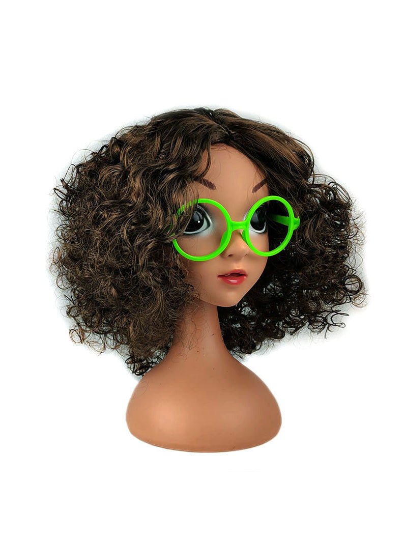 Perruques et lunettes de cosplay pour petite fille