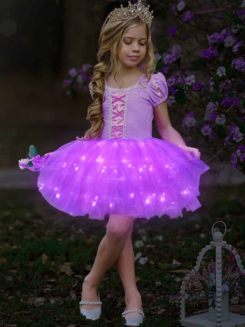 Purple LED Little Girl Tutu Dress - Uporpor