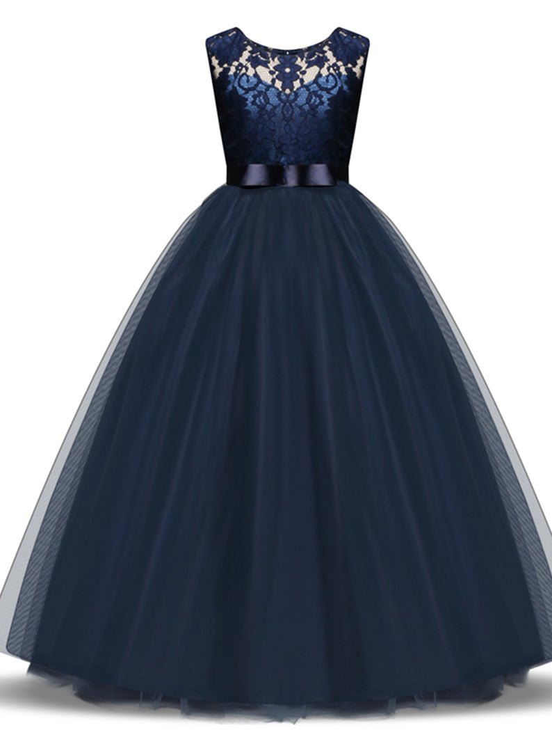 LED Light Elegant Solid Lace Party Dress - Uporpor