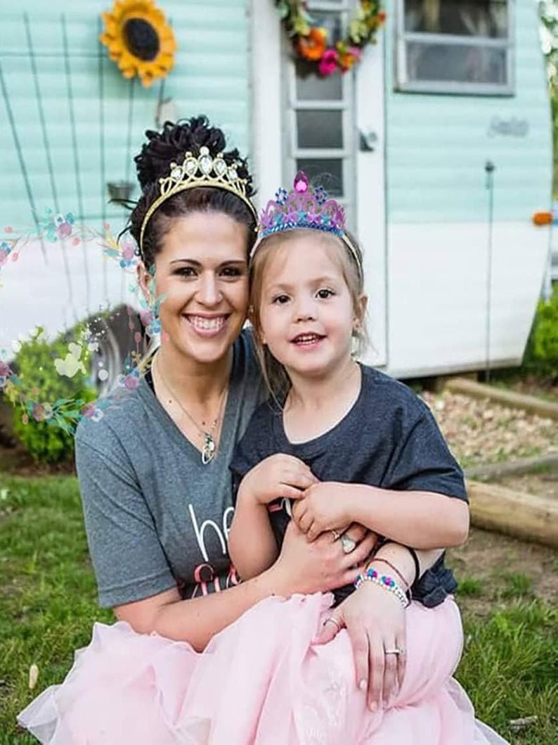 Girls Princess Necklace Bracelets Ear Clips Set Mermaid Pendant Princess Party(5 PCS) - Uporpor