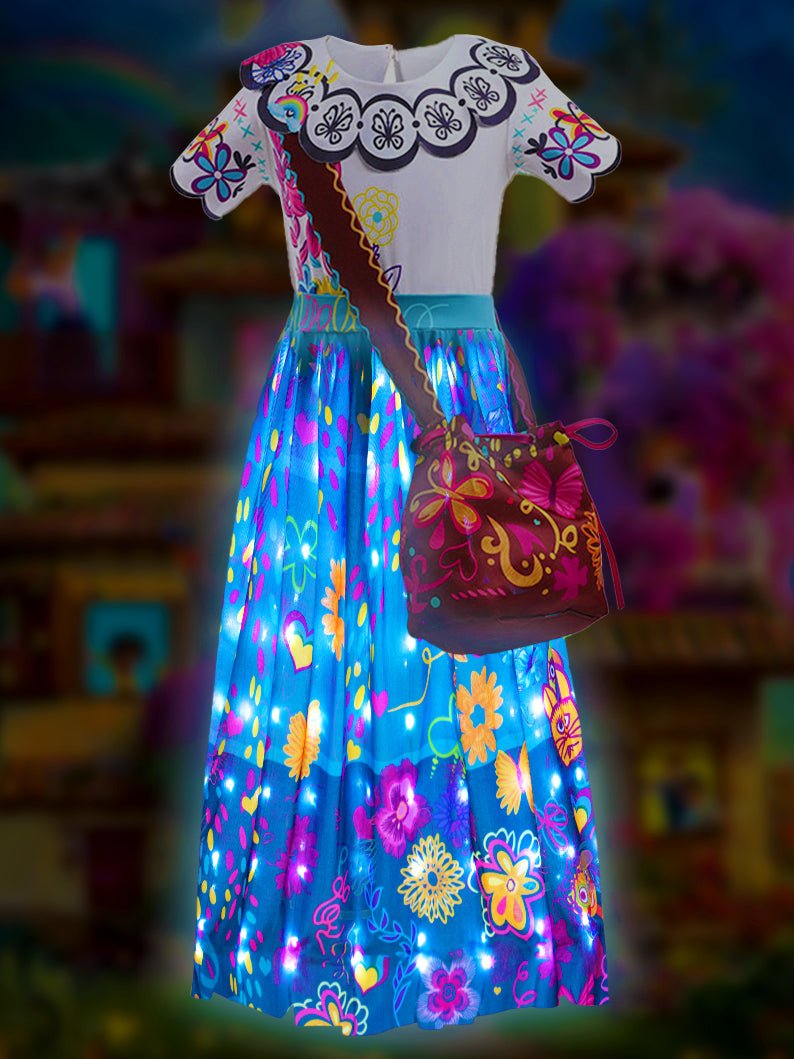 Light Up Mirabel Costume Dress For Grils