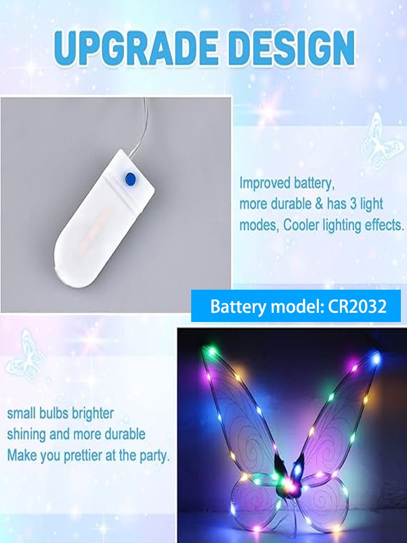 Light Up Fairy Sheer Wings for Girls - Uporpor - Uporpor