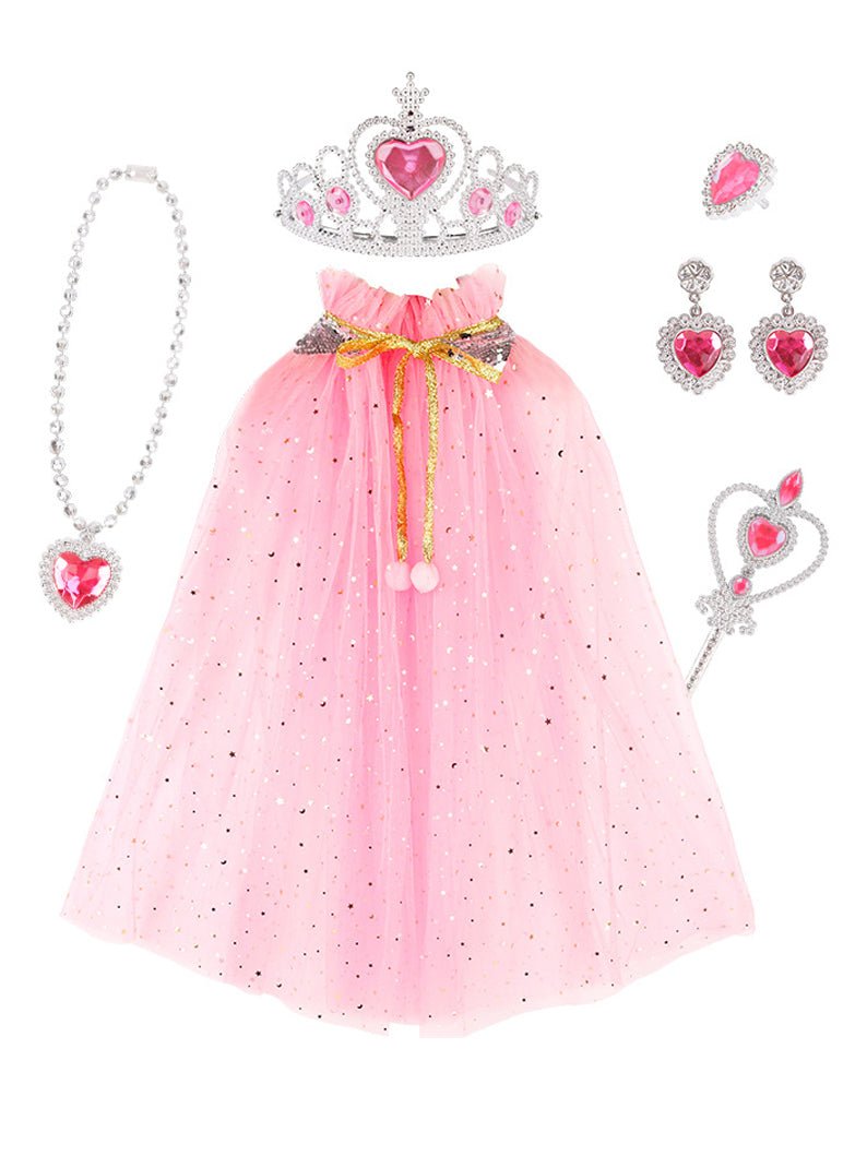 Princess Cape Set Little Girls Dress up( 6 Pieces) - Uporpor - Uporpor