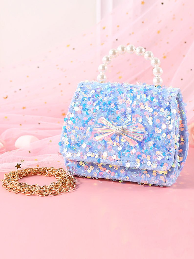 Sequined Bowknot Bag for Little Girls Elsa - Uporpor