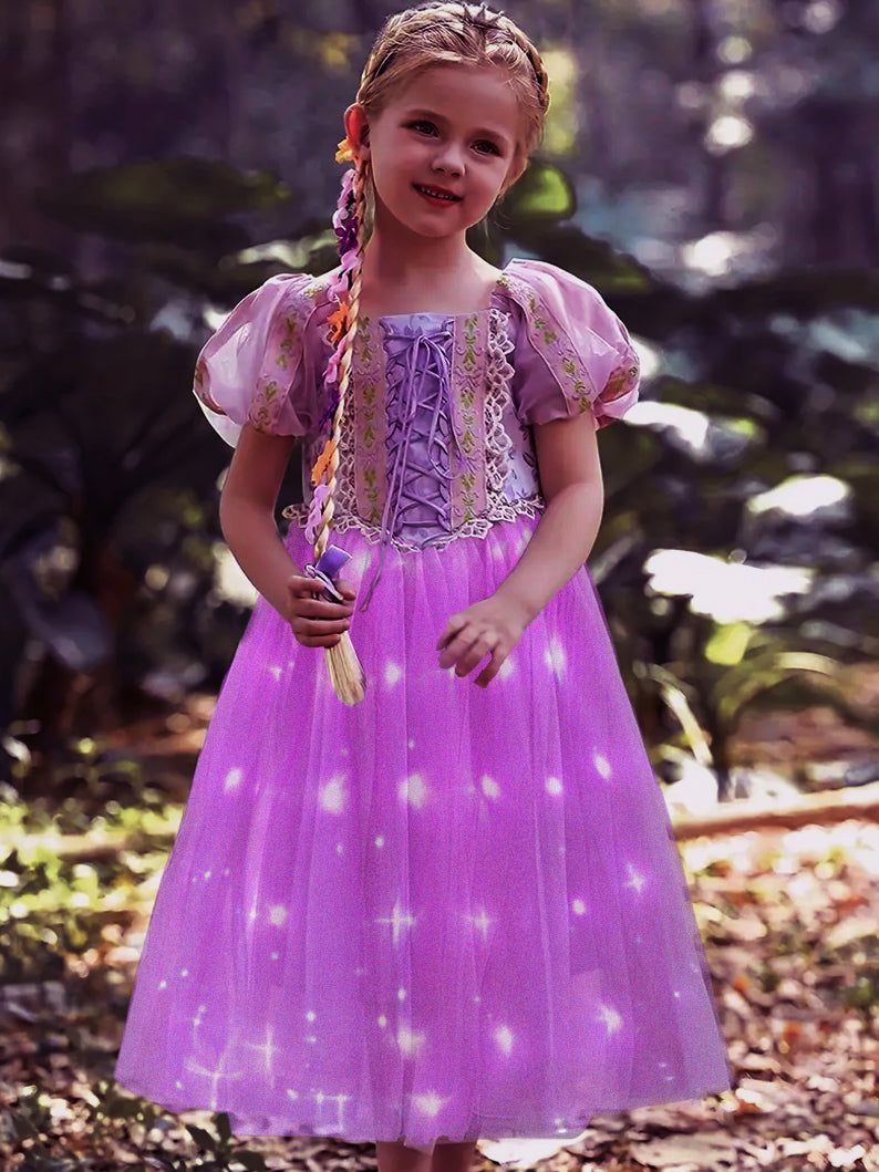 Light Up princess purple dress For Girls Party - Uporpor