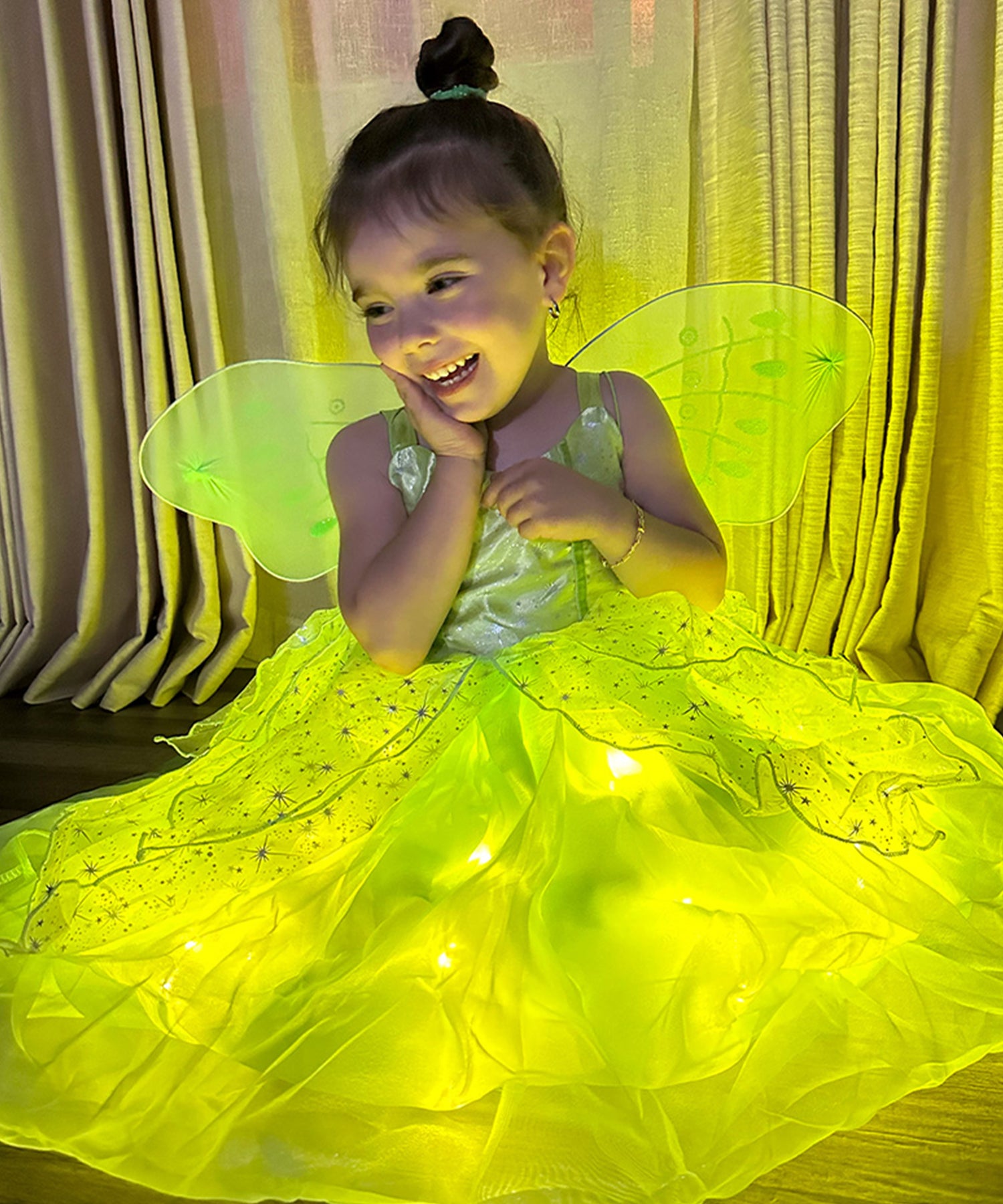 UPORPOR Light Up Cinderella Girls Costume Princess Blue Fairy Dress for Lit Light up Cinderella Dresses For Kids - Uporpor