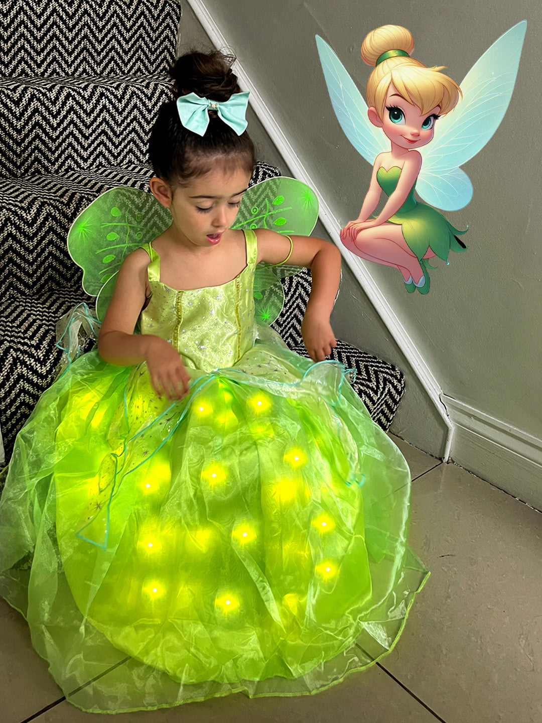 Vestido de dormir de princesa bella iluminado