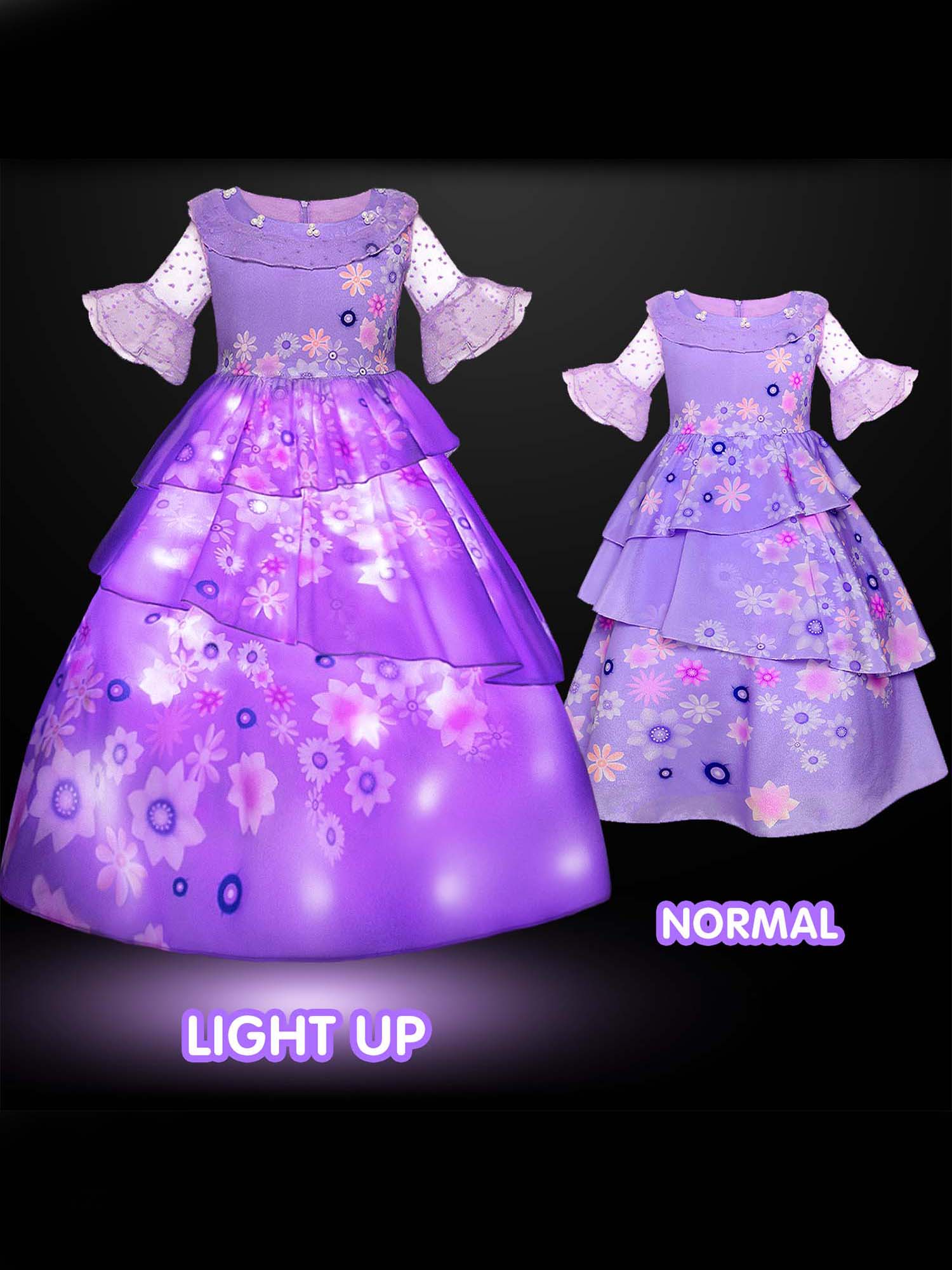 Light Up Flower Isabella Dress For Girls