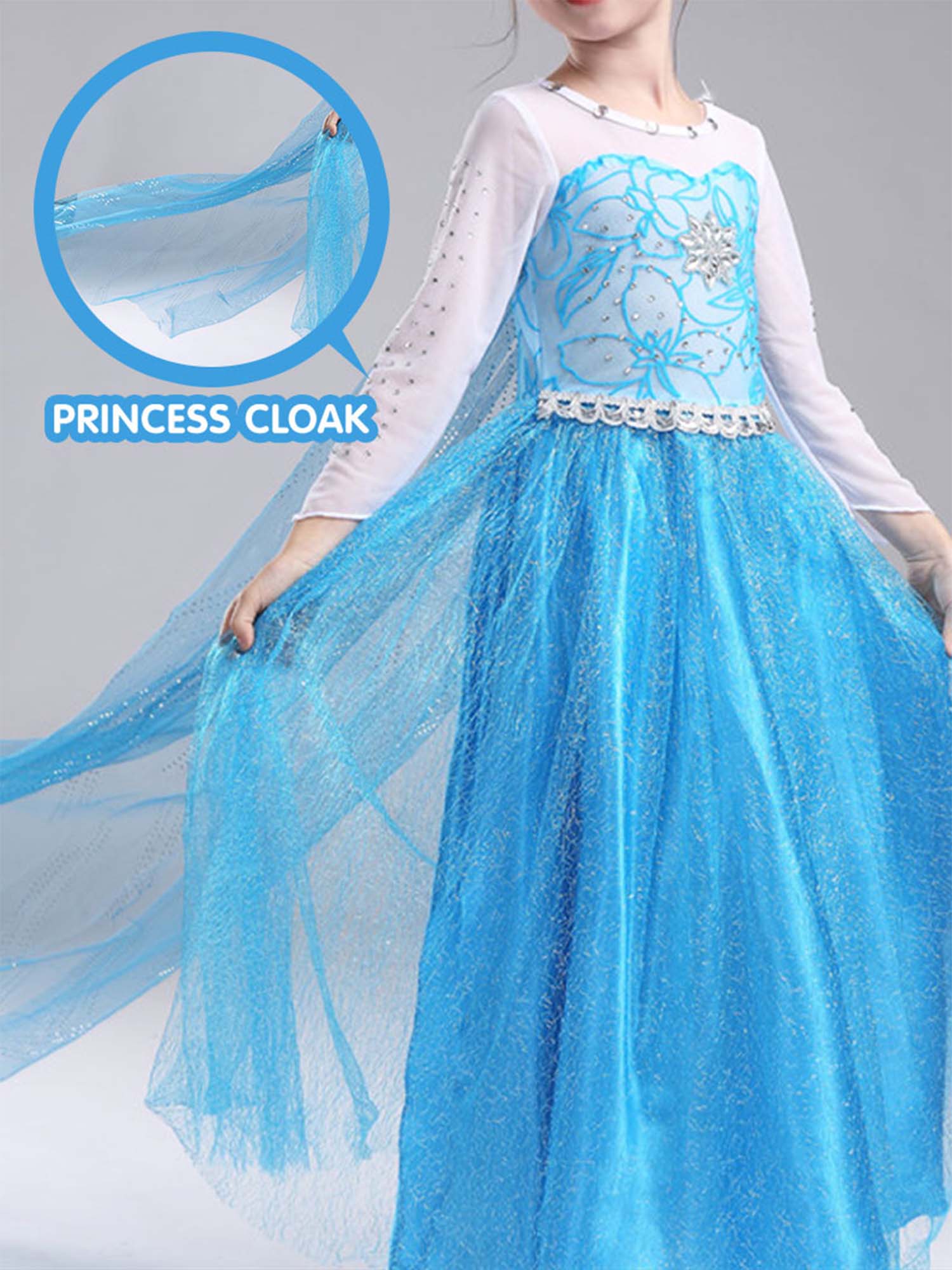 Glowing Snow Princess Costume for Girls – Light-Up Magical Dress (Ages 2-12)