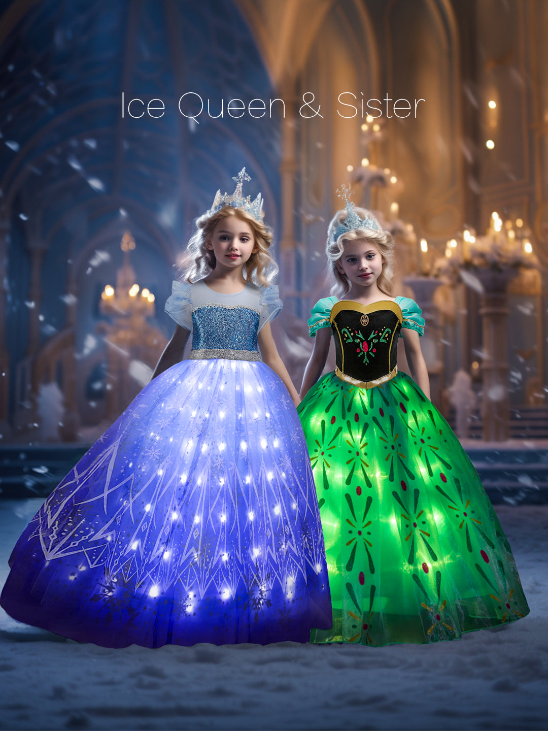 Buy Maxi Real Snow Queen Elsa Dress Costume for Girls 3-9 Years (L) Online  at desertcartINDIA