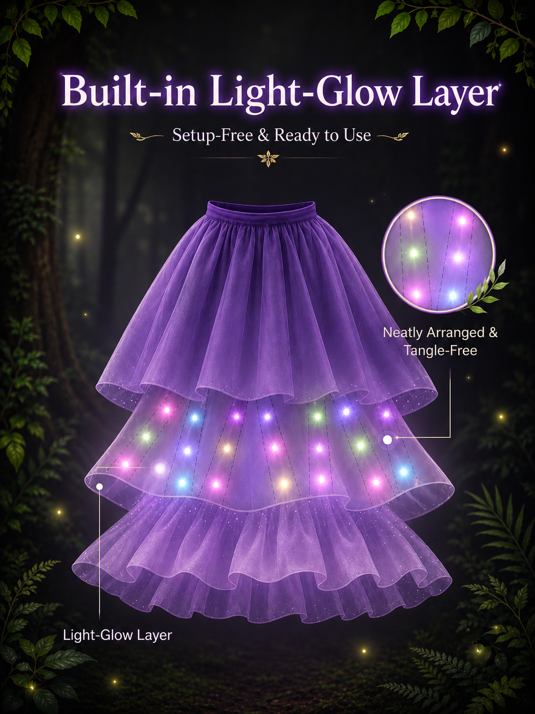 Girls Light up Princess Costume Dresses