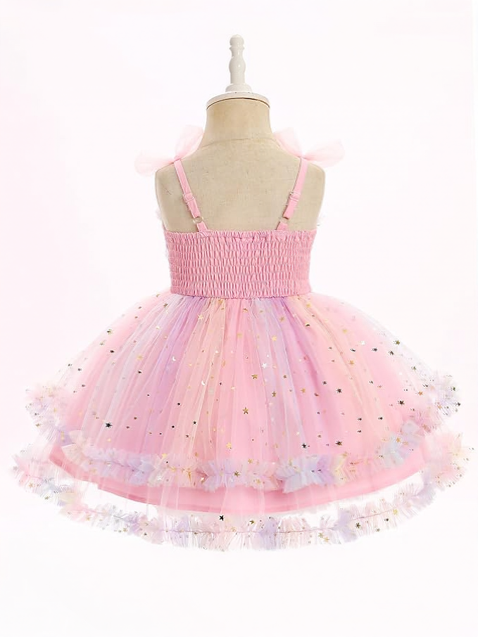 LED Light-Up- Pink Princess Costume Set Colorful Fairytale Glowing Dress for Girls' Birthday Parties & Cosplay (Copy)