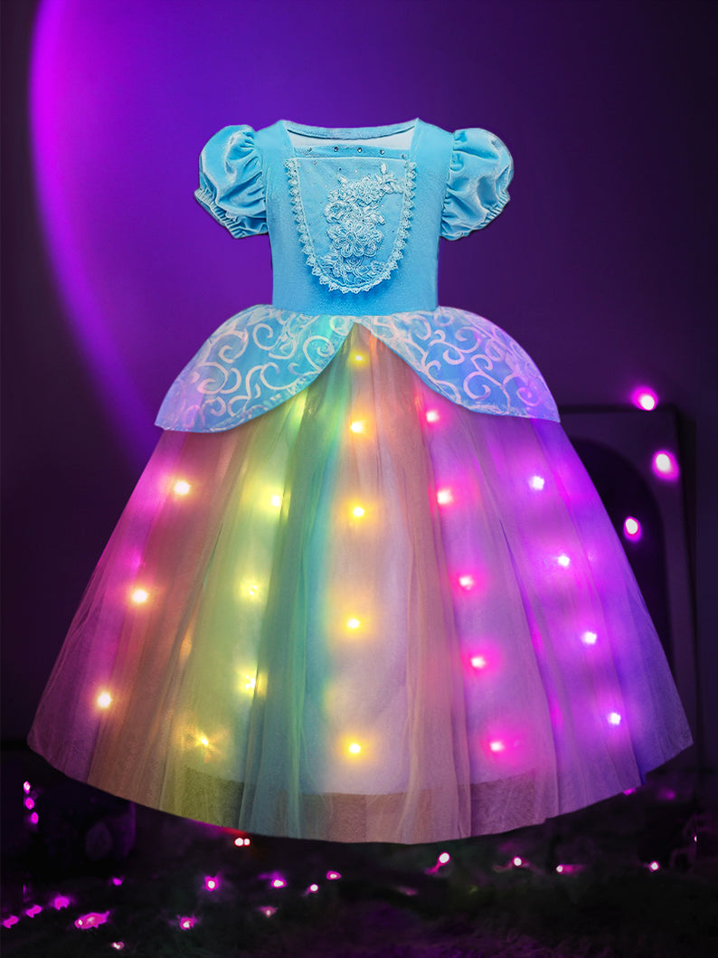 Colorful Light Up Cinderella Princess Costume