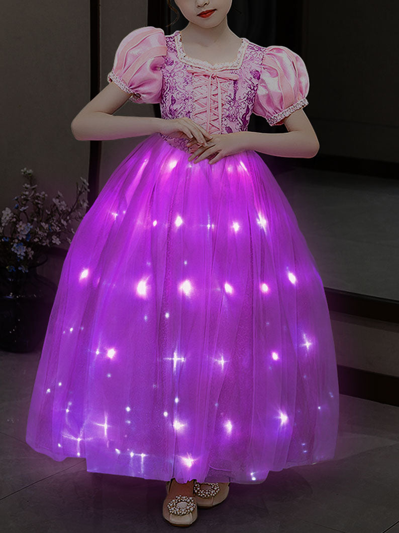 Light Up princess purple dress For Girls Party - Uporpor