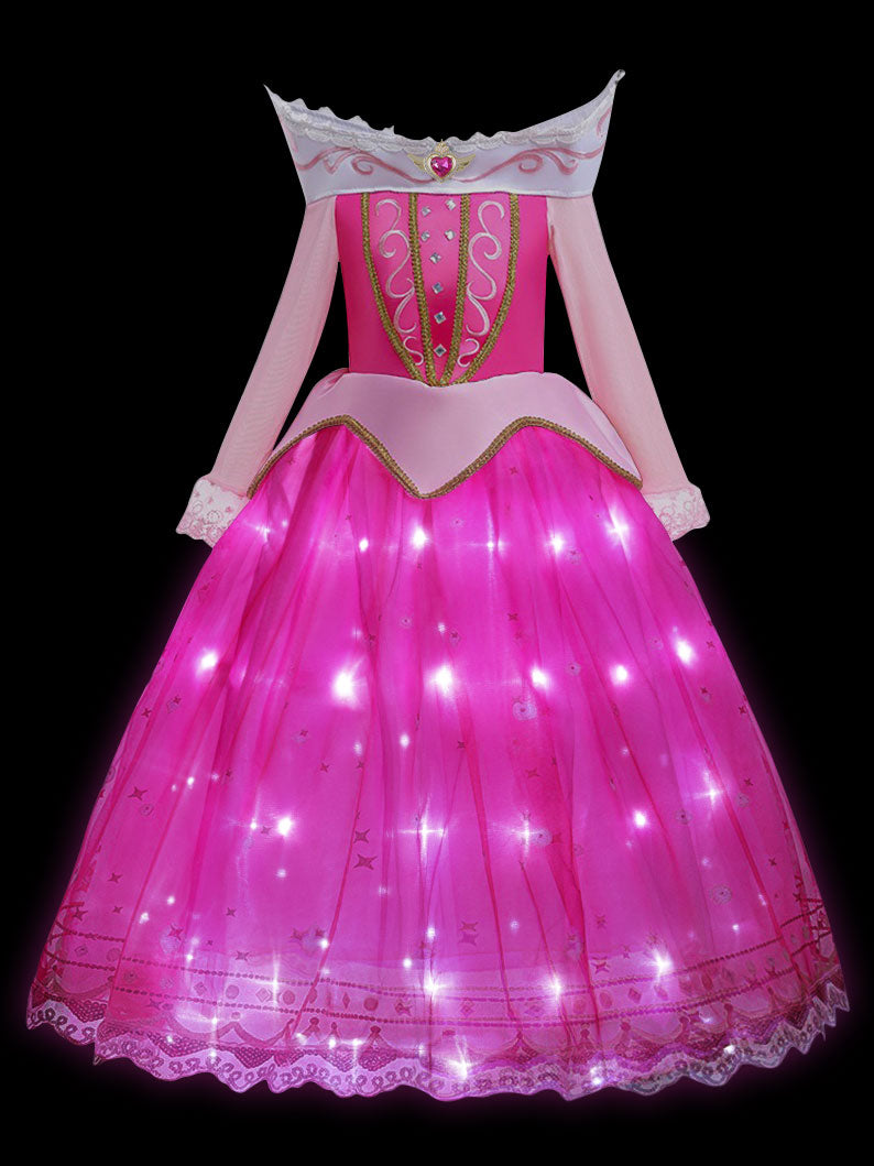 Light up Princess Beauty Sleeping Dress for Girls Party - Uporpor